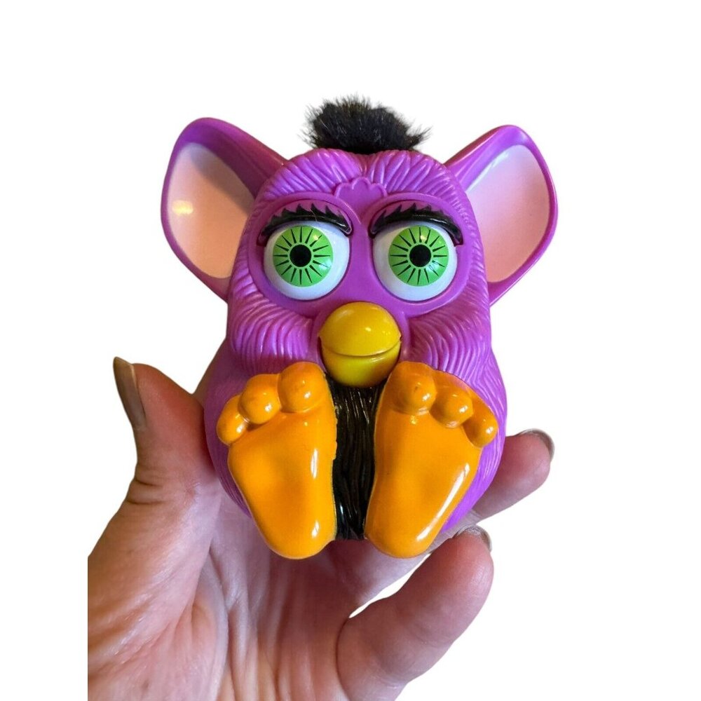 Vintage 1998 McDonalds Happy Meal‎ Toy Purple Orange Plastic Furby
